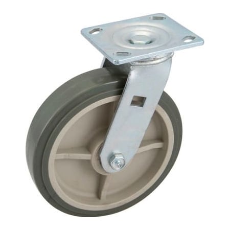 Allpoints Caster, Plate (8", Gry) For Standard Keil 1201155